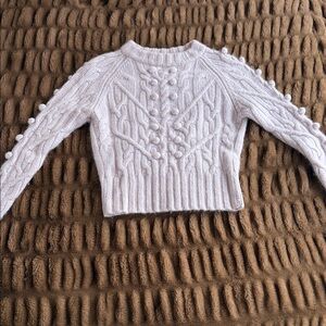 Autumn Cashmere Textured Knit Sweater - Soft Cream
